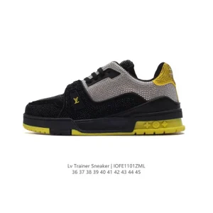 Louis Vuitton Trainer Sneaker Low Fashion Thick Sole Leather Shoes