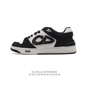Dior Men's and Women's Low-Top Sneakers with Thick Sole