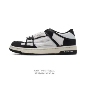 Amiri Skeleton Top Low Sneakers Bone Shoes Men's Casual Footwear
