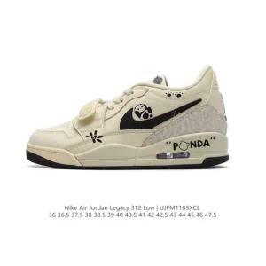 Jordan Legacy 312 Low Panda Black White Basketball Shoes