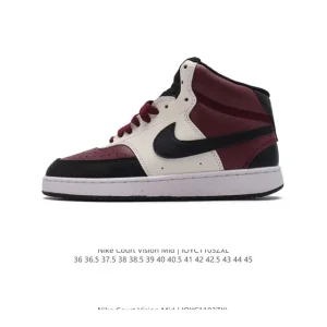 Nike Court Vision Mid Leather Sneakers Retro Basketball Inspired Lifestyle Shoes
