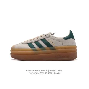 Adidas Gazelle Bold Chunky Sole Retro Suede Leather Women Shoes