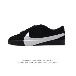 Nike Blazer City Low LX 2024 White Leather Casual Shoes for Men and Women