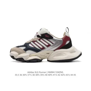 Adidas XLG Runner Deluxe Distressed Lace-Up Retro Chunky Sneakers