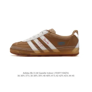 Adidas Originals Gazelle Indoor Retro Leather and Fabric Sneakers