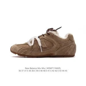 Miu Miu x New Balance 530 SL Retro Low Top Sneakers with Anti-fur Leather and Rubber Sole