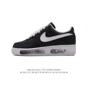Nike Air Force 1 07 Low White Leather Sneakers with Air Cushion