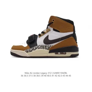 Jordan Legacy 312 Low Top Sneakers with Air Cushion and Leather Upper