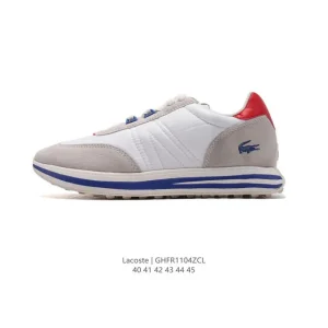 Lacoste Men's Lifestyle Sneakers Breathable Leather and Mesh