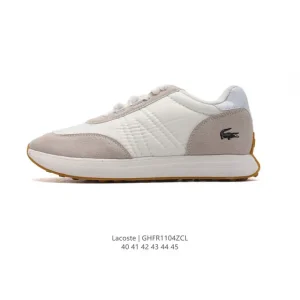 Lacoste Men's Lifestyle Sneakers Breathable Leather Mesh Upper