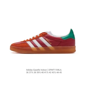 Adidas Originals Gazelle Indoor Retro Leather and Fabric Sneakers