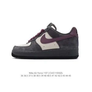 Nike Air Force 1 Low FB1839-512 White Leather Sneakers with Air Cushion