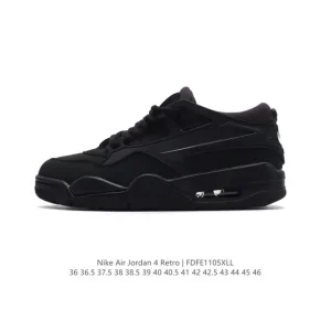 Nike Air Jordan 4 Retro OG Low Black Cement Men's Basketball Shoes