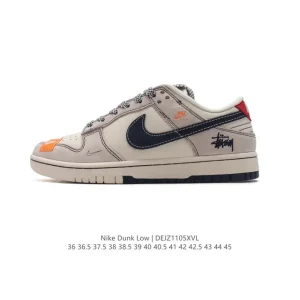 Nike SB Dunk Low Pro Vintage Leather Skate Shoes for Men and Women