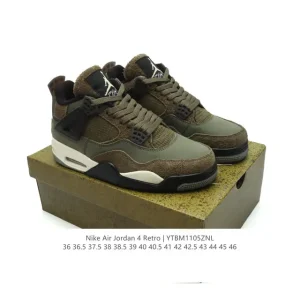 Jordan Air 4 Retro OG Black Cement Men's Basketball Shoes