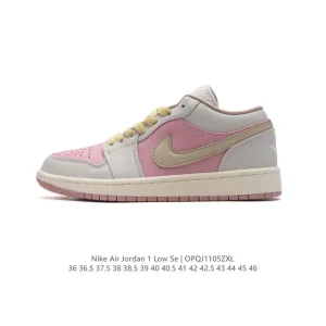 Jordan AJ1 Low Retro Leather Basketball Shoes with Air Cushion