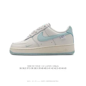 Nike Air Force 1 Low 07 White Leather Sneakers with Air Cushion