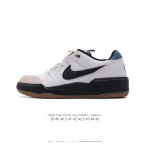 Nike Full Force Low Retro Basketball Sneakers in White Leather