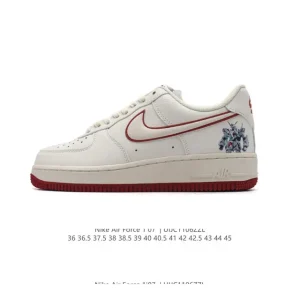 Nike Air Force 1 07 Low White Leather Casual Sneakers for Men and Women