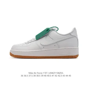 Nike Air Force 1 Low 07 White Leather Casual Sneakers for Men and Women