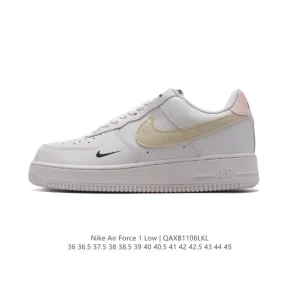 Nike Air Force 1 '07 Low White Leather Casual Sneakers for Men and Women