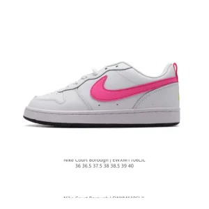 Nike Court Borough Low Women's Shoes - White and Pink Low-Top Sneakers