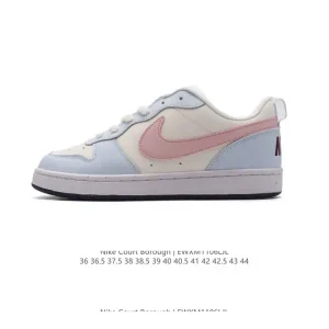 Nike Court Borough Low Unisex Sneakers with Leather Upper and Air Cushioning