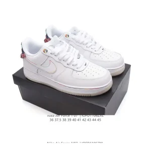 Nike Air Force 1 '07 Low White Leather Casual Sneakers for Men and Women