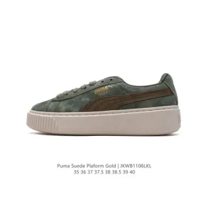 PUMA Suede Platform Gold Sneakers for Women
