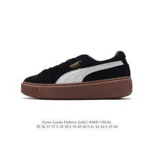 PUMA Suede Platform Gold Rihanna Thick Sole Unisex Sneakers