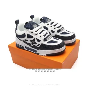 Louis Vuitton LV Skate Sneaker Men's Grained Cowhide Leather Shoes