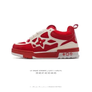 Louis Vuitton Men's Skate Sneaker Grained Cowhide Leather 2024 Runway