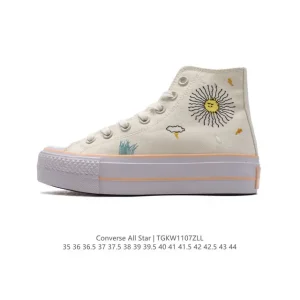 Converse All Star Lift High Top Thick Sole Vintage Canvas Shoes for Women