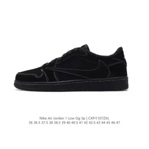 Jordan Air 1 Low OG SP Military Blue Reverse Swoosh Leather Sneakers