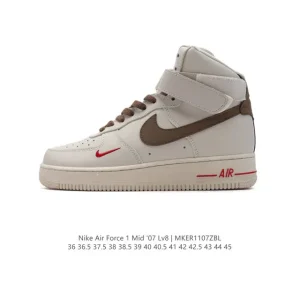 Nike Air Force 1 Mid Velcro Platform Sneakers with Bubble Cushioning