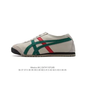 ASICS Onitsuka Tiger Mexico 66 Classic Retro Leather Sneakers for Men and Women