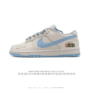 Nike SB Dunk Low Pro Gucci Collaboration Vintage Leather Skate Shoes