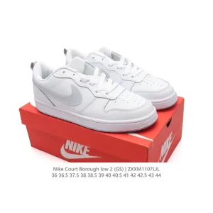 Nike Court Borough Low 2 GS Low-Top Casual Sneakers for Kids and Teens