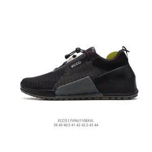 ECCO Men's Outdoor Hiking Sneakers Lightweight Breathable Lace-Up Shoes