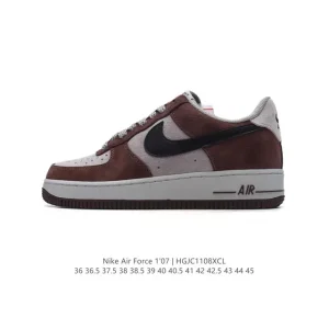 Nike Air Force 1 Low 07 XZ6188 White Leather Sneakers with Air Cushion
