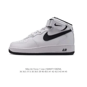 Nike Air Force 7 Mid AF1 Magic Strap Thick Sole Honeycomb Air Mid-Cut Sneaker