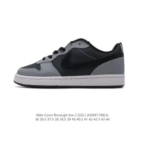 Nike Court Borough Low 2 GS Kids Sneakers - Classic Low-Top Casual Shoes