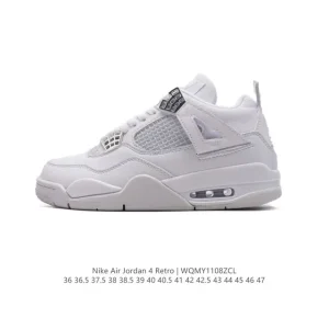 Jordan Air 4 Retro OG Black Cement Men's Basketball Shoes