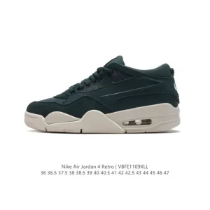 Jordan Air 4 Retro OG Low Black Cement Men's Basketball Shoes