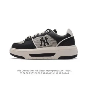 MLB Chunky Liner Mid Retro Street Leather Sneakers