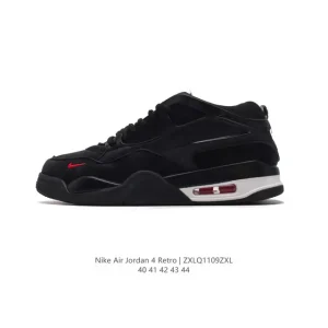 Jordan Air 4 Retro OG Low Black Cement Men's Basketball Shoes