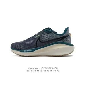 Nike Air Zoom Vomero 17 Men's Thick Sole Running Shoes with Dual Zoom Air Cushioning