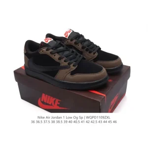 Jordan Military Blue Low OG SP Reverse Swoosh AJ1 Retro Basketball Shoes