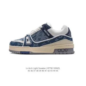 Louis Vuitton Trainer Sneaker Low Fashion Thick Sole Canvas Shoes
