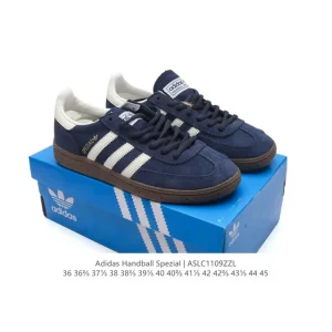 Adidas Handball Spezial Low-Top Leather Sneakers Classic Three Stripes Vintage Style